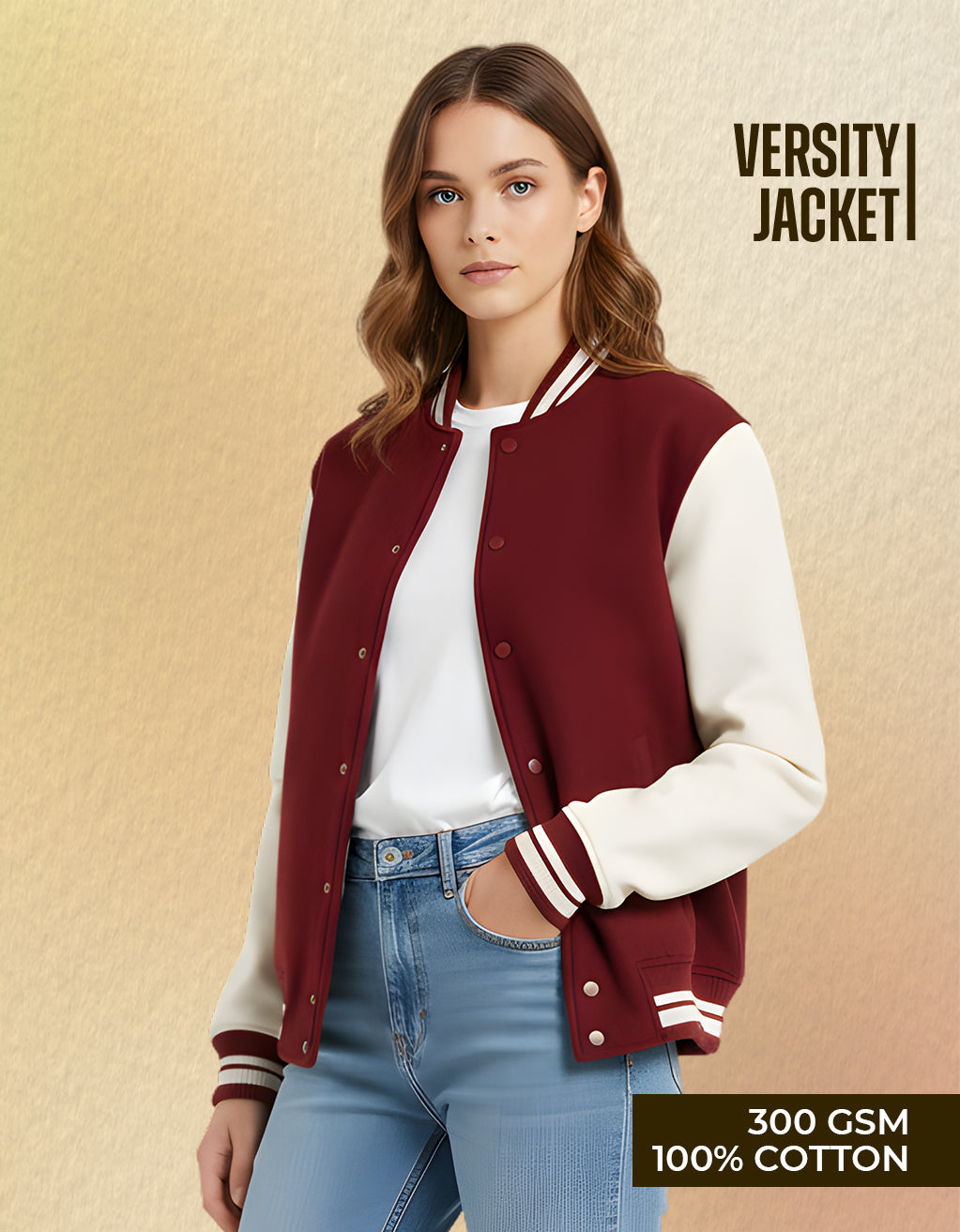 Women's Varsity Jacket (Red)