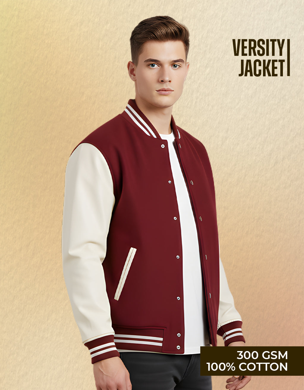Men's Varsity Jacket (Red)