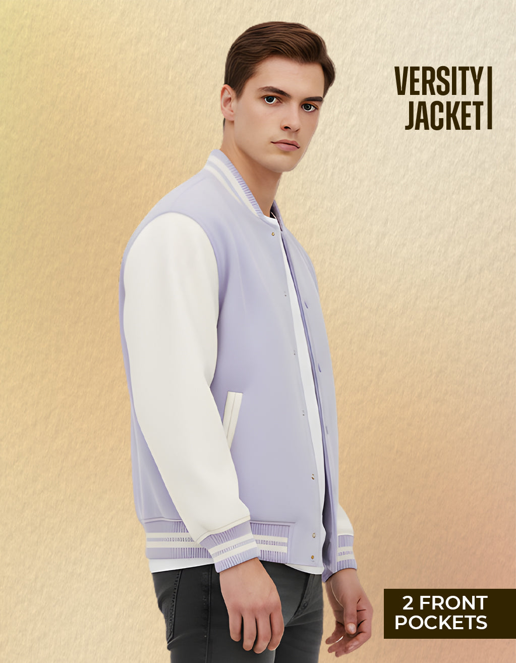 Men's Varsity Jacket (Lavender)