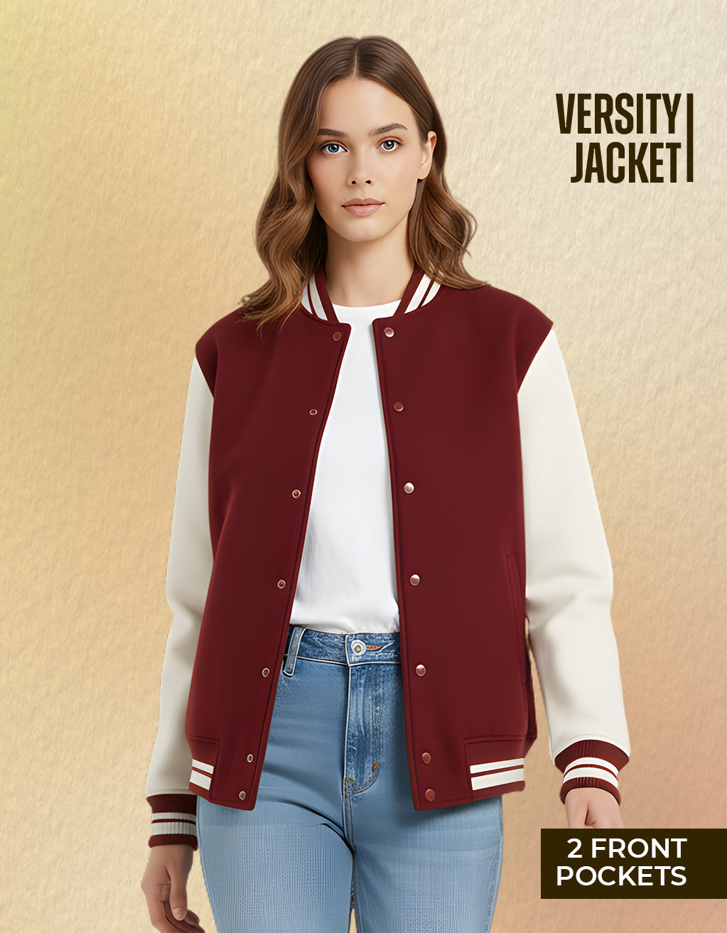 Women's Varsity Jacket (Red)