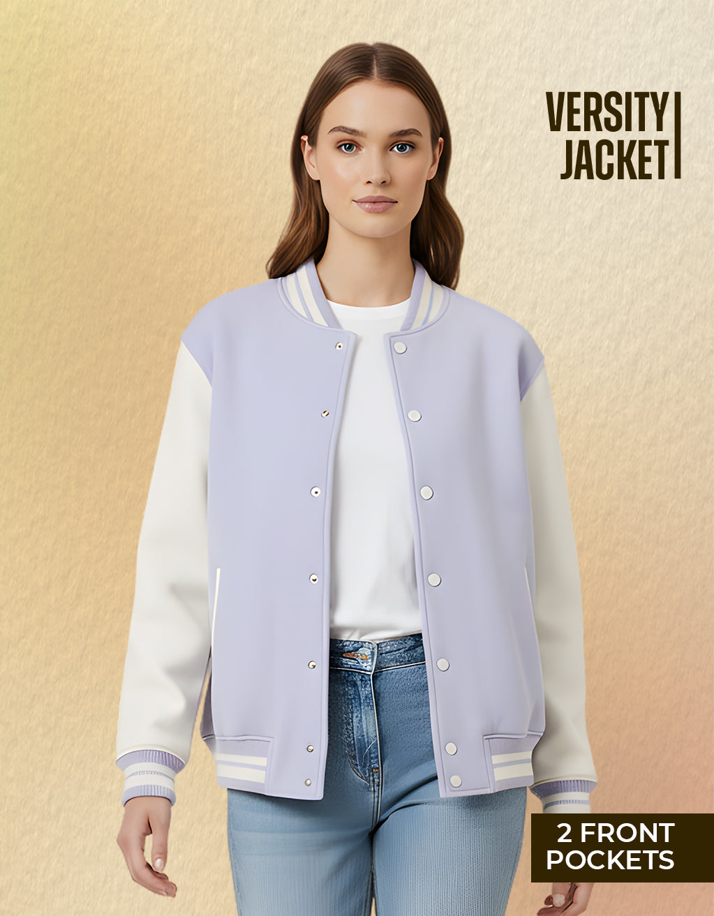 Women's Varsity Jacket (Lavender)