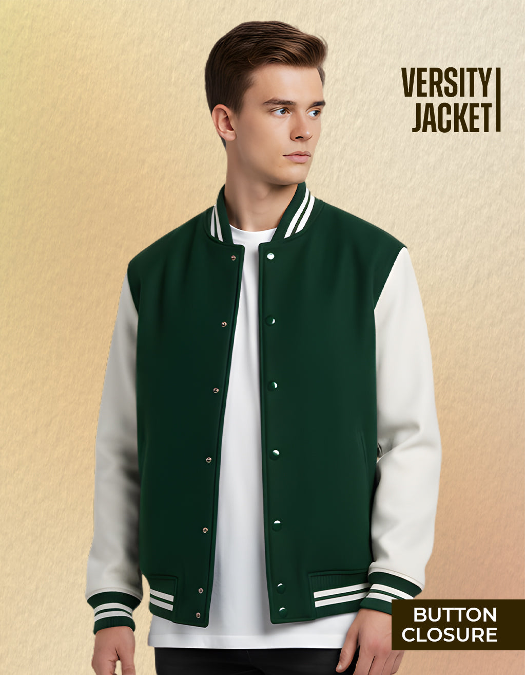 Men's Varsity Jacket (Bottle Green)