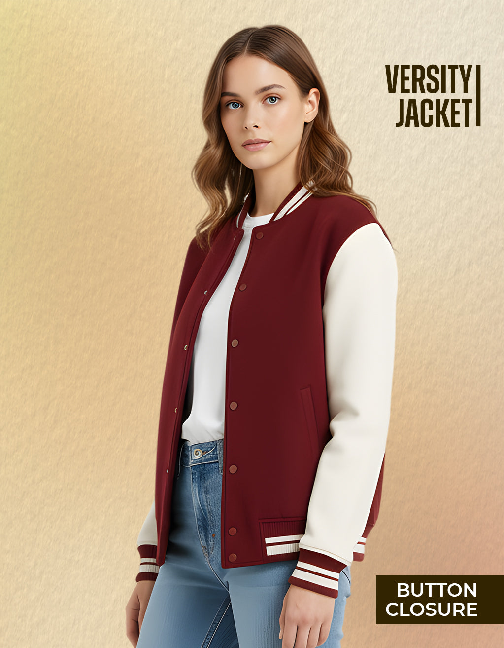 Women's Varsity Jacket (Red)