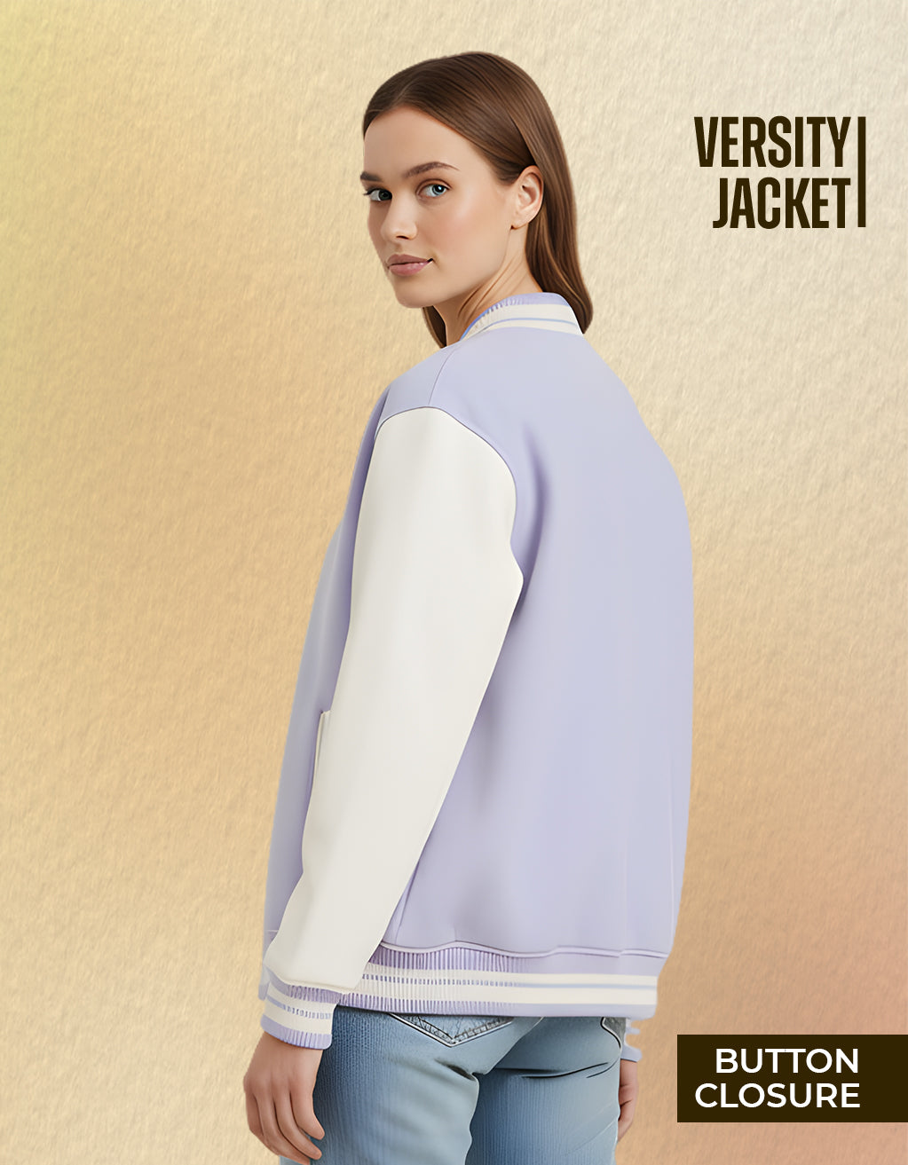 Women's Varsity Jacket (Lavender)