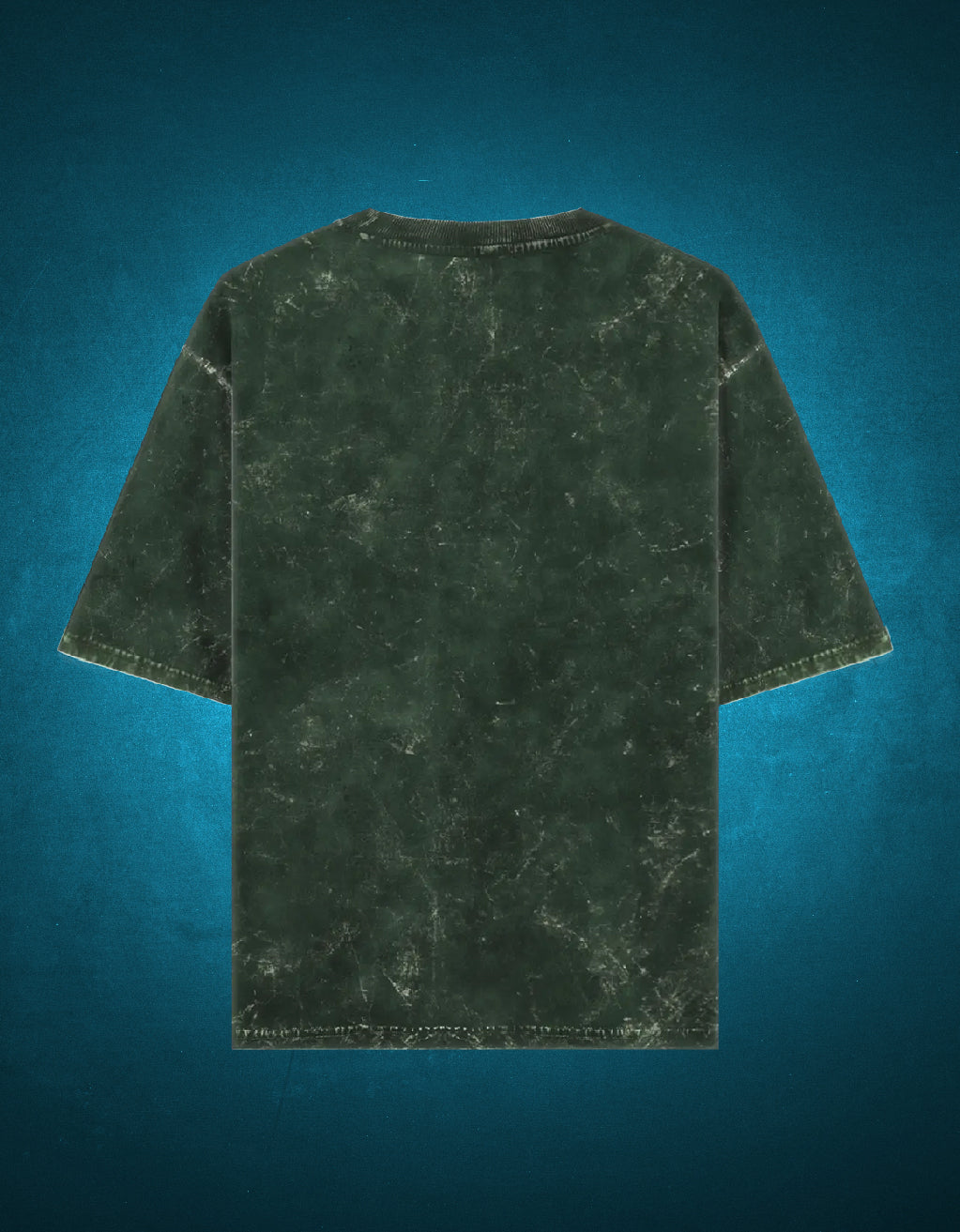 Men's Acid Washed Oversized Tee (Bottle Green)