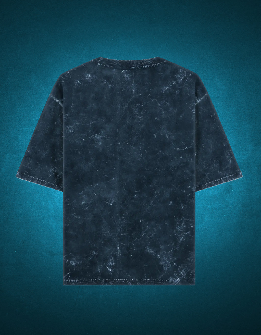 Men's Acid Washed Oversized Tee (Navy Blue)