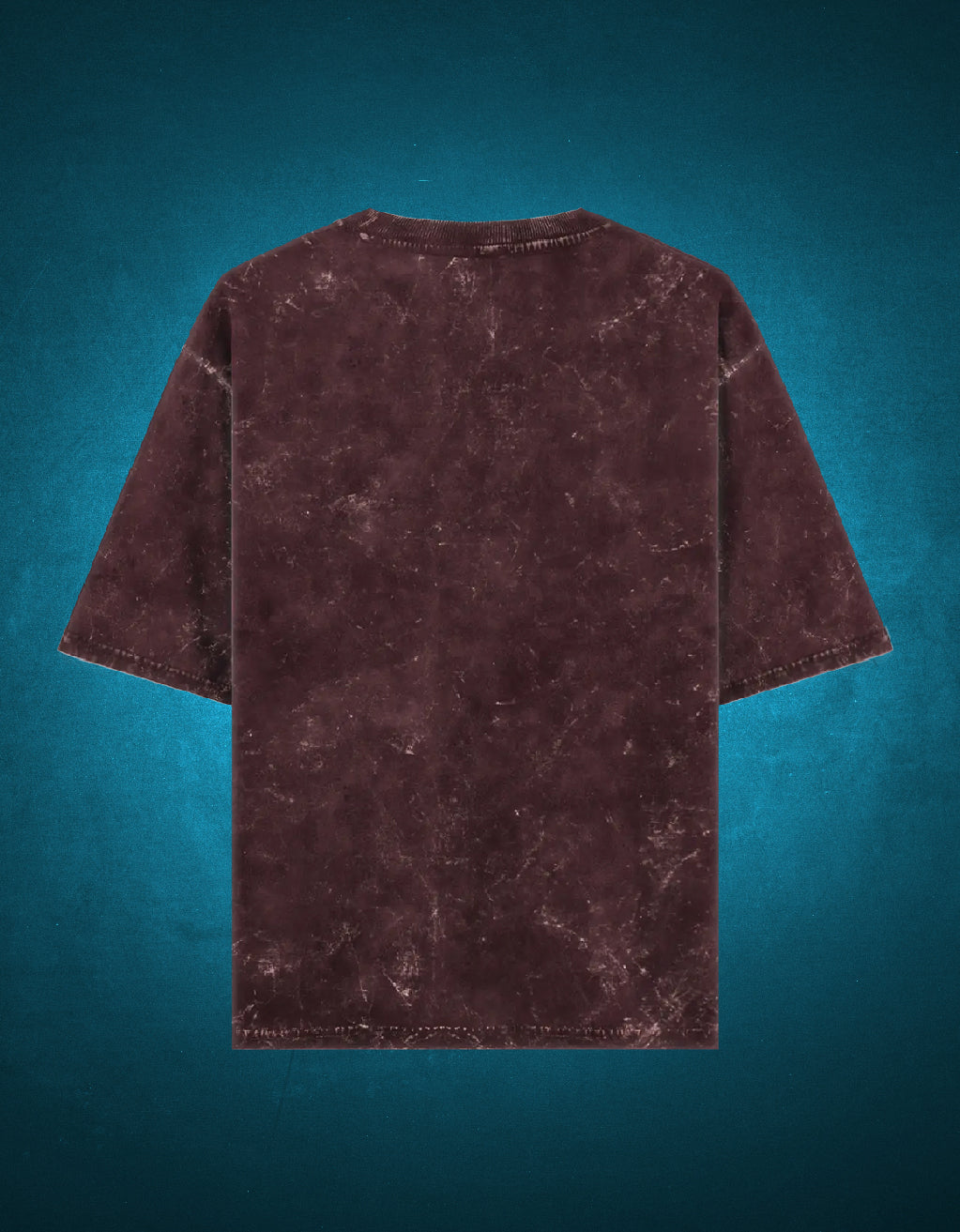 Men's Acid Washed Oversized Tee (Maroon)