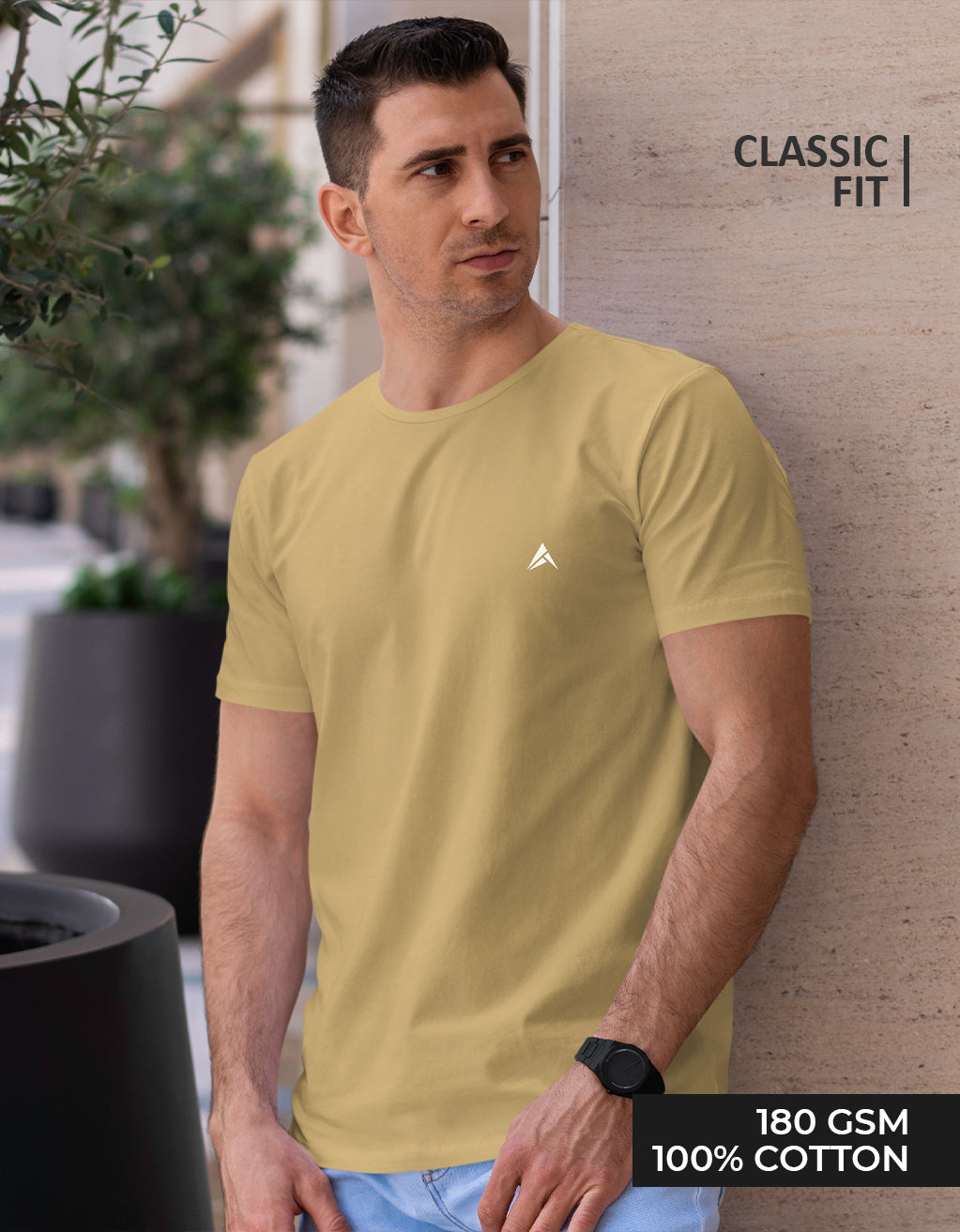 Men's Classic T-Shirt (Beige)