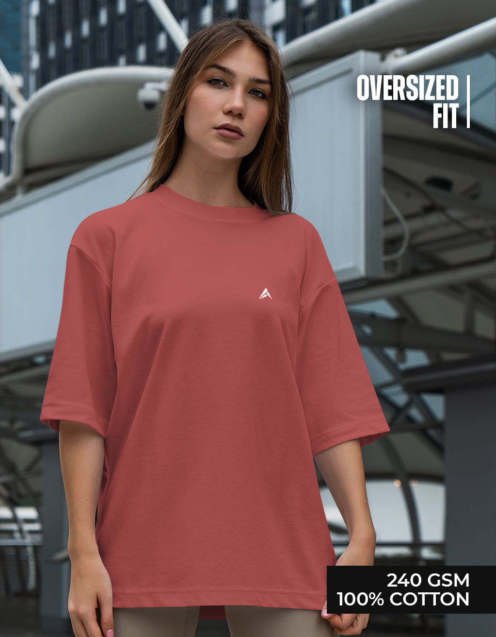 Women's Oversized T-Shirt (Coral)