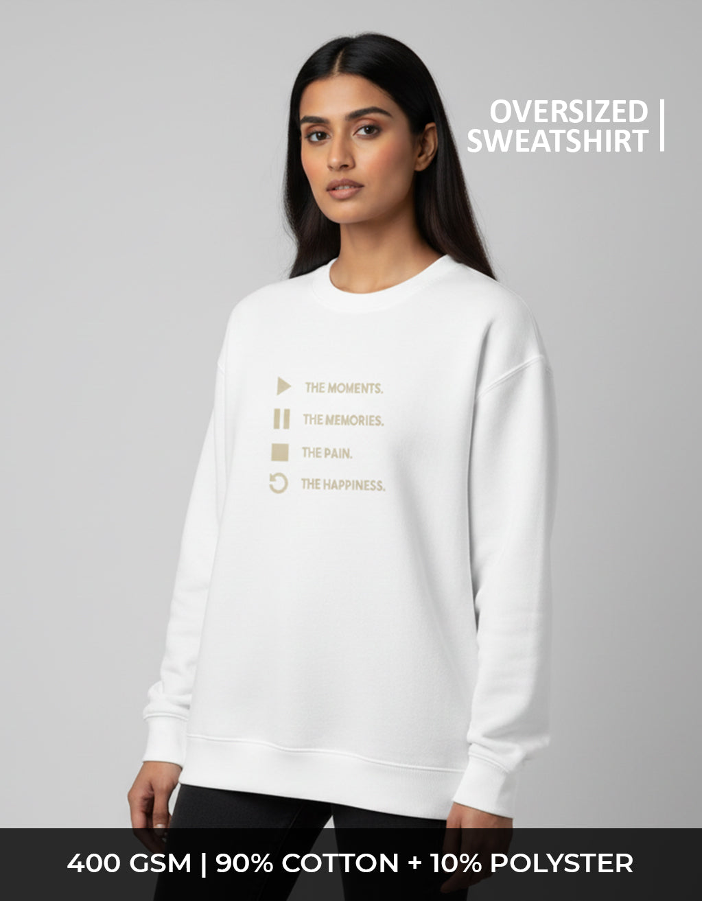 Women's Oversized Sweatshirt (Music)