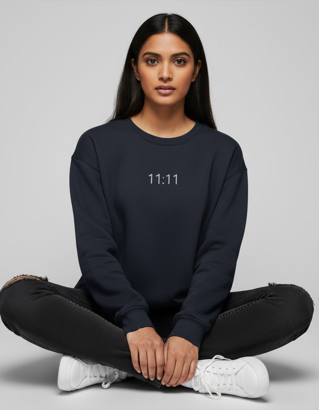 Women's Oversized Sweatshirt (11:11) - 6 Colours - Embroidery