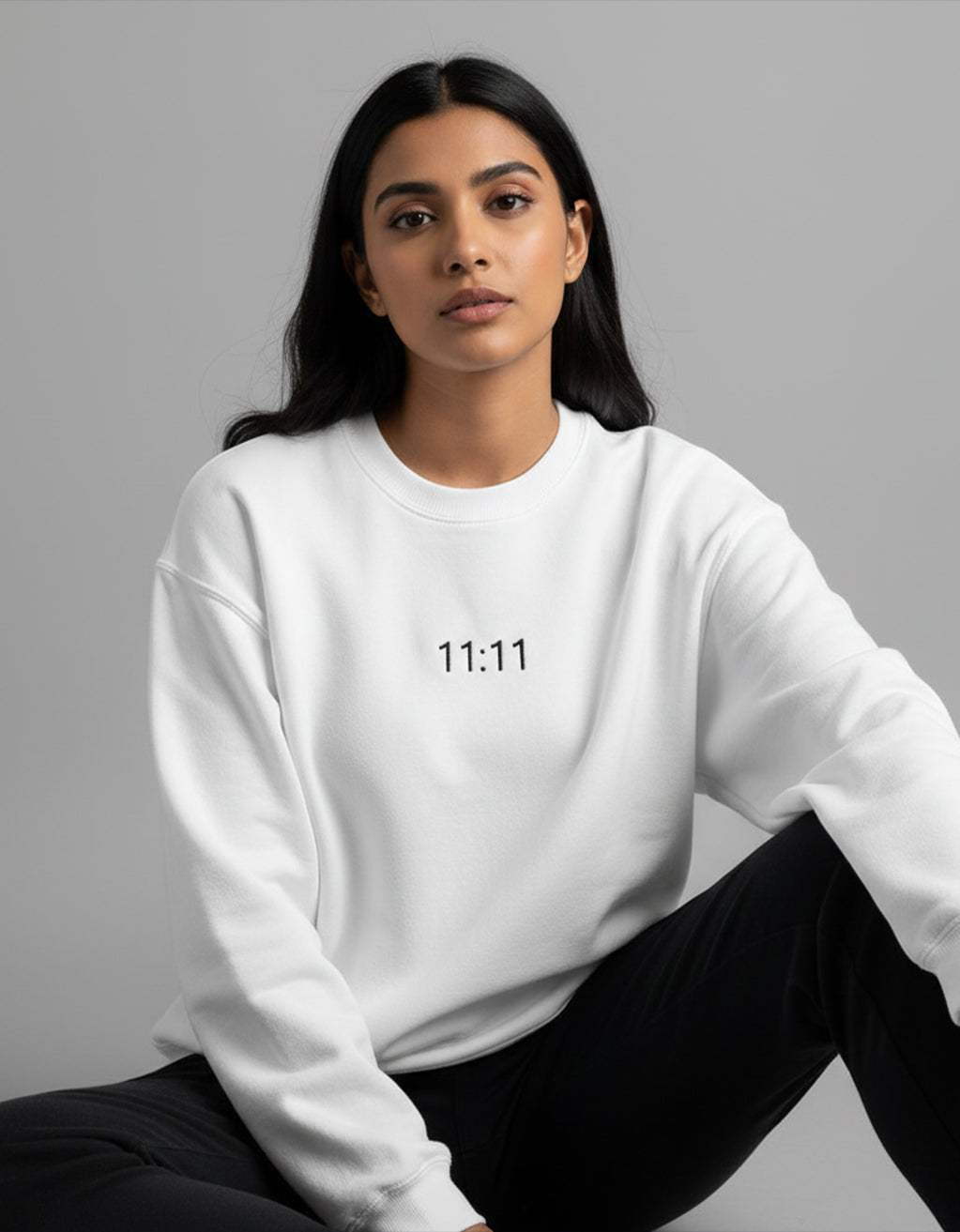 Women's Oversized Sweatshirt (11:11) - Embroidery