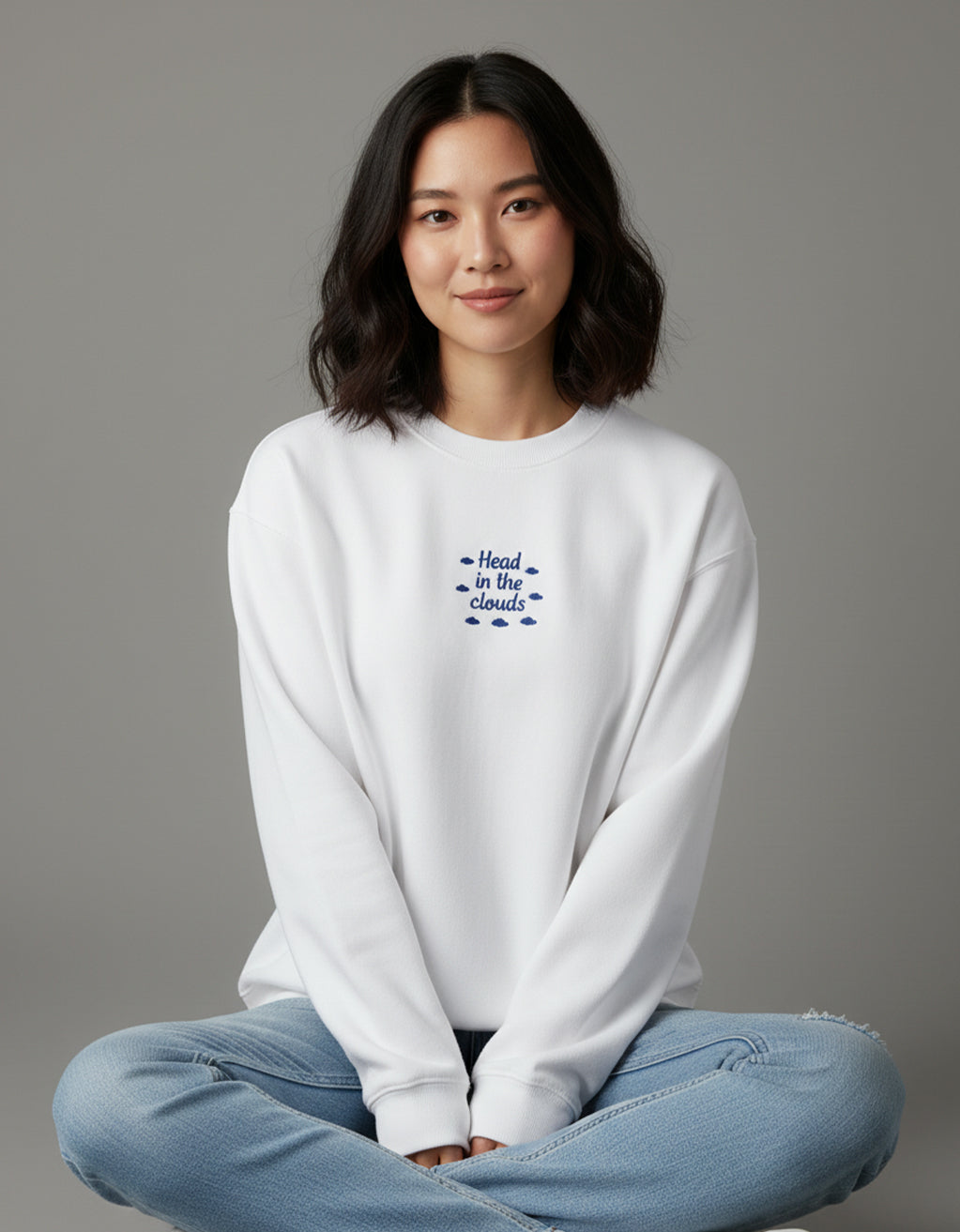 Women's Oversized Sweatshirt (Clouds)