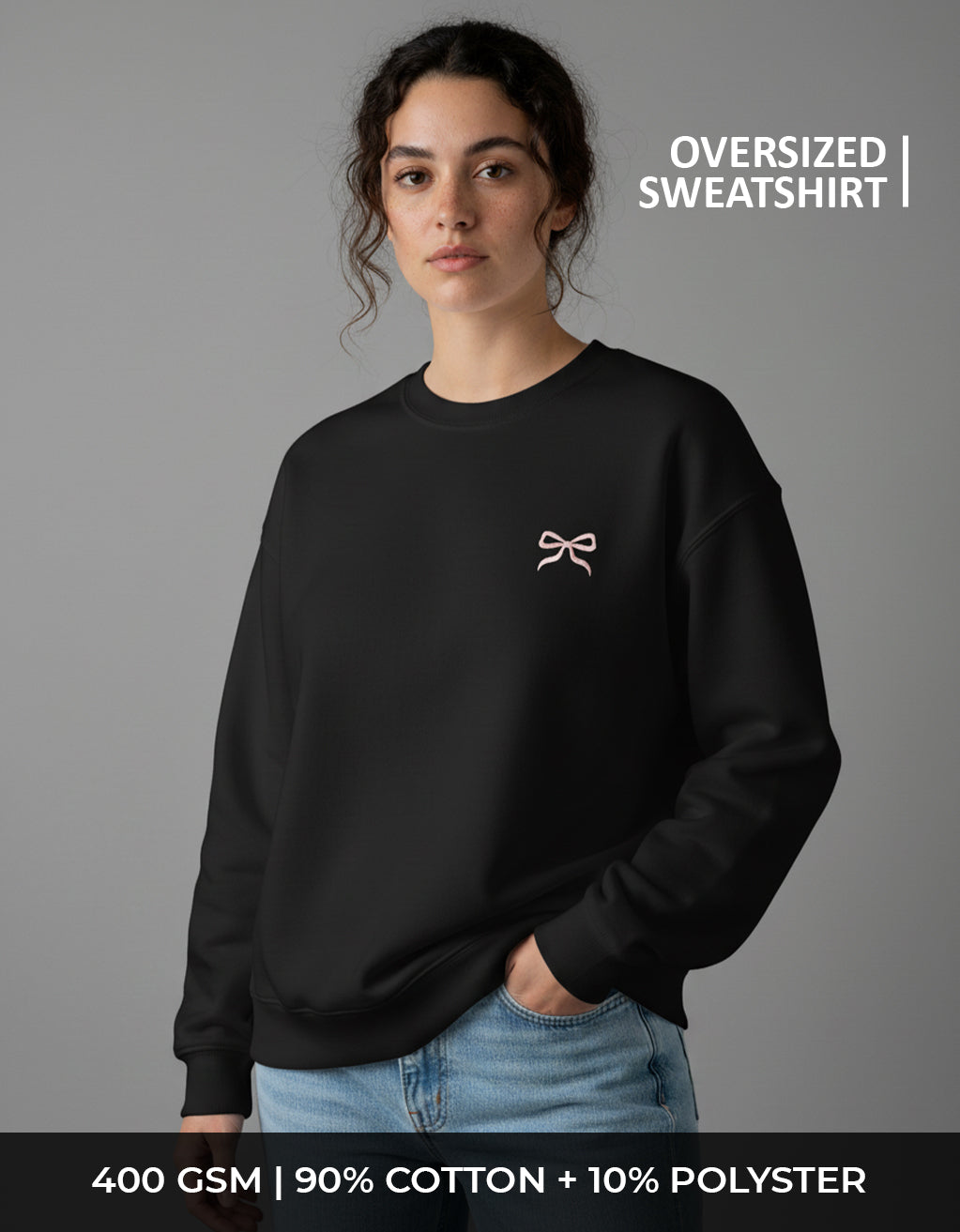 Women's Oversized Sweatshirt (Bow)