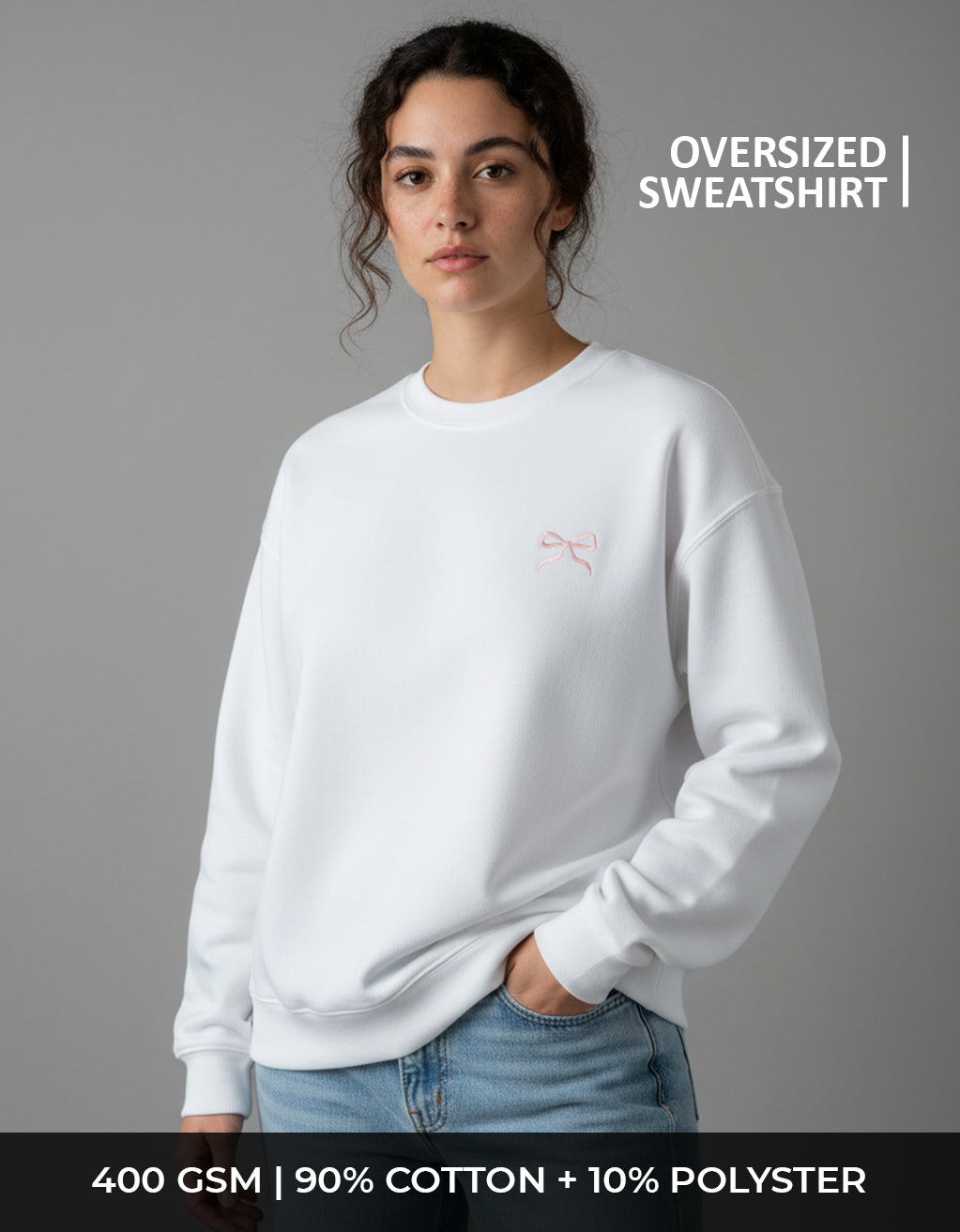 Women's Oversized Sweatshirt (Bow)