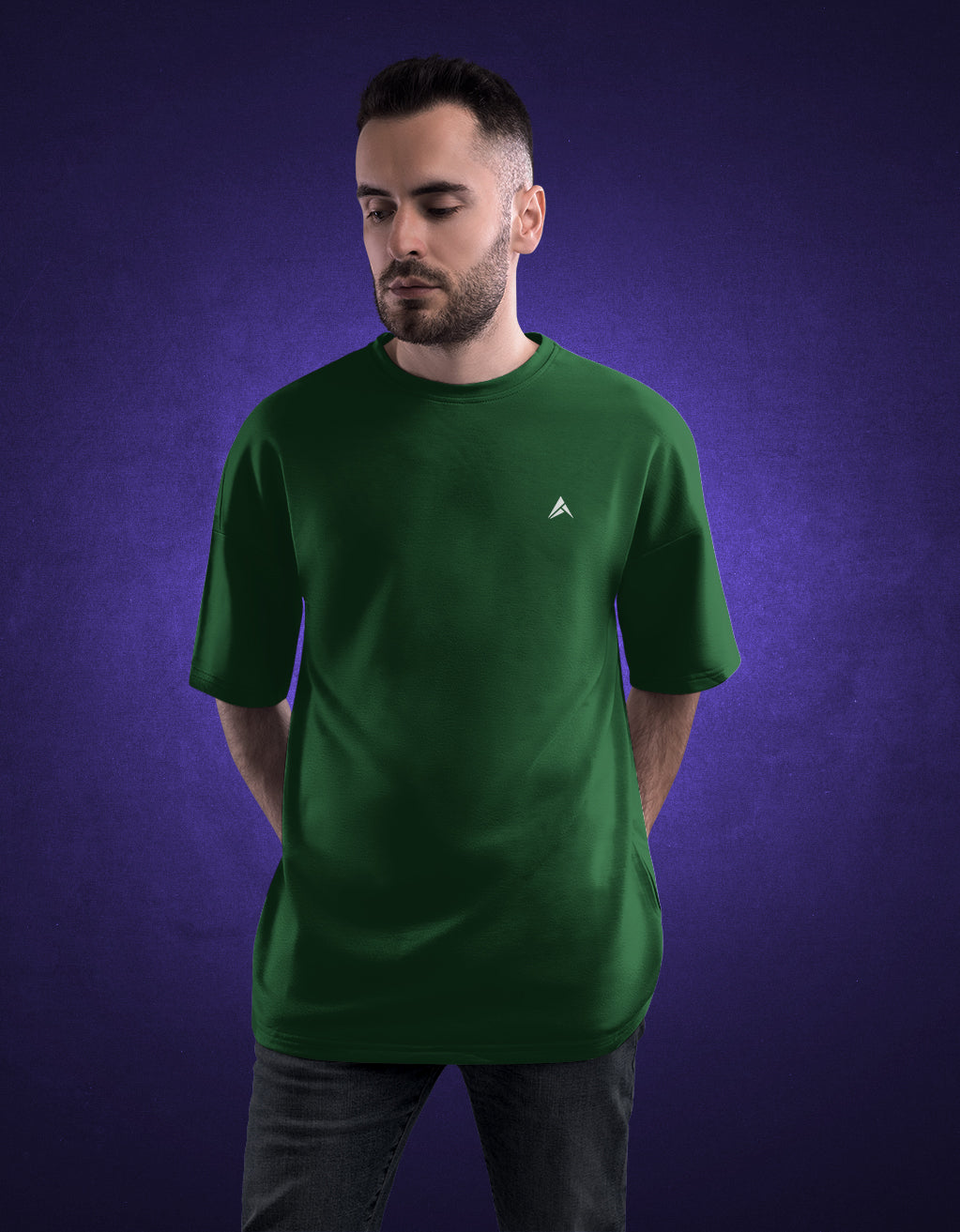 Men's Oversized T-Shirt (Bottle Green)