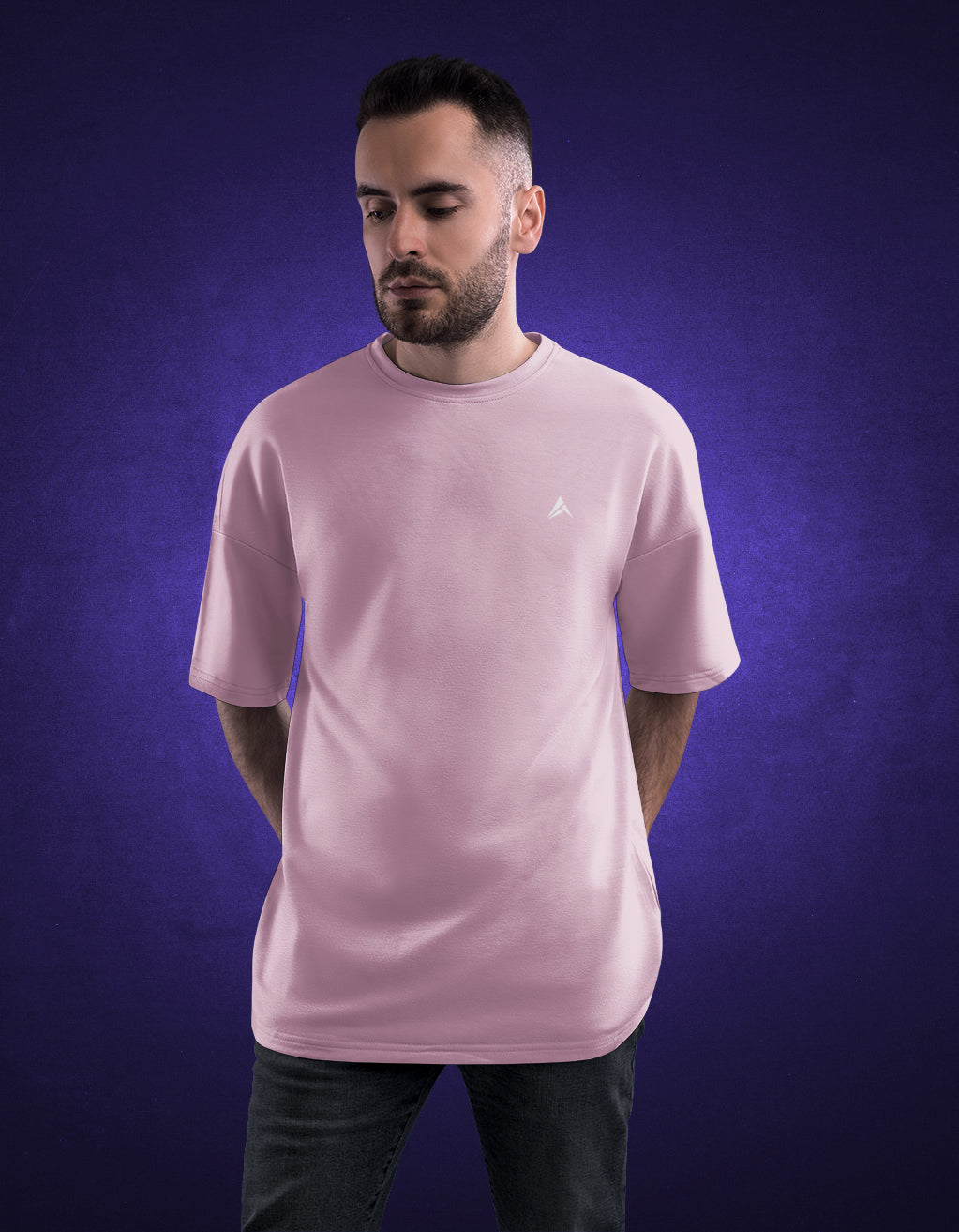 Men's Oversized T-Shirt (Light Baby Pink)