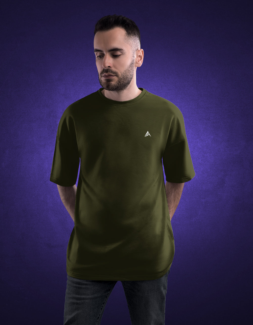 Men's Oversized T-Shirt (Olive Green)