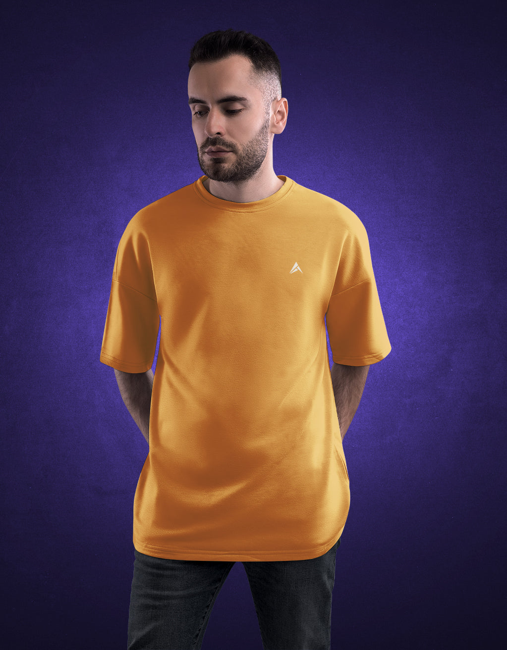 Men's Oversized T-Shirt (Golden Yellow)