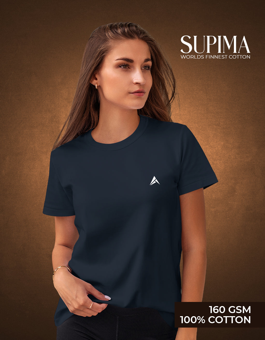 Women's Supima T-Shirt (Navy Blue)