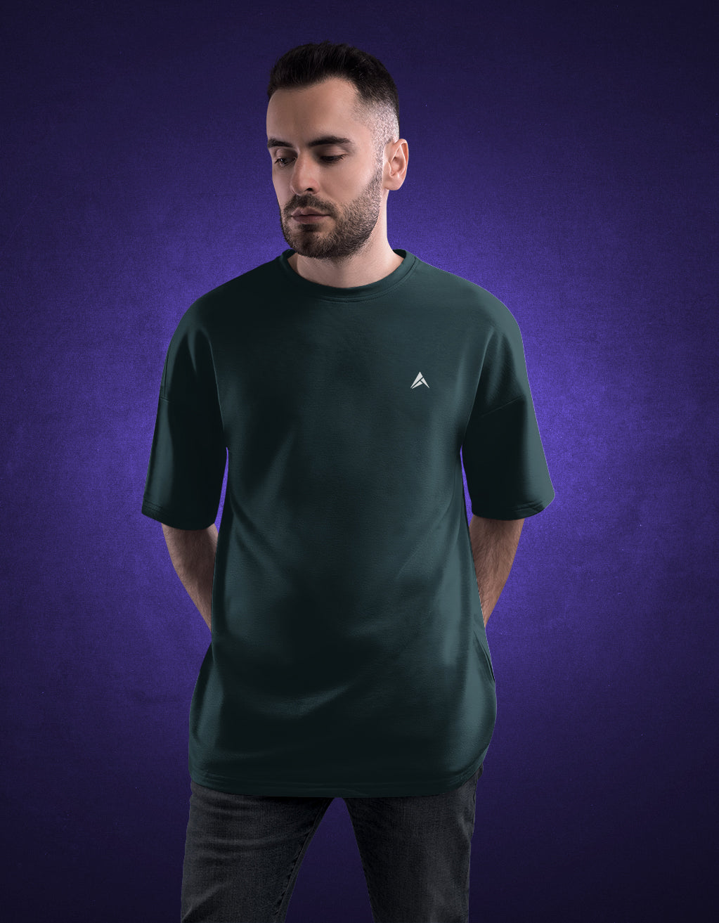 Men's Oversized T-Shirt (Petrol Blue)