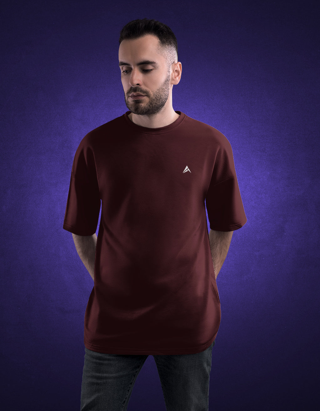 Men's Oversized T-Shirt (Maroon)