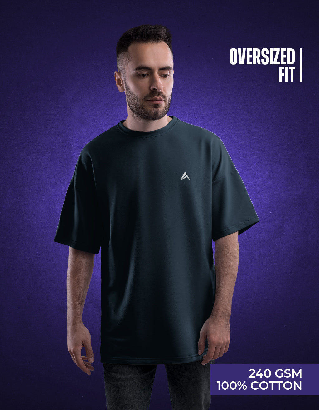 Men's Oversized T-Shirt (Navy Blue)