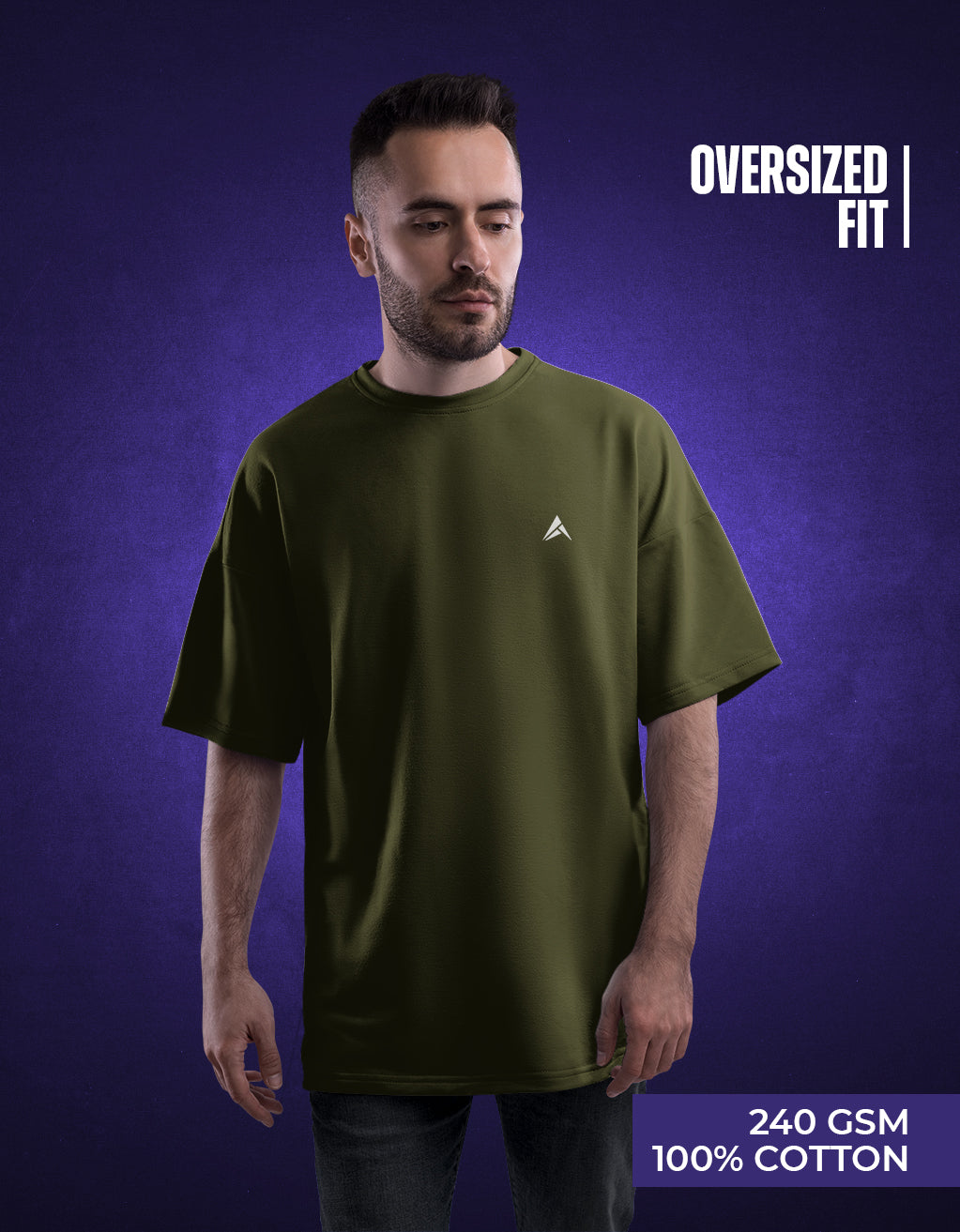 Men's Oversized T-Shirt (Olive Green)