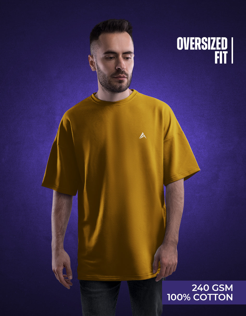 Men's Oversized T-Shirt (Mustard Yellow)
