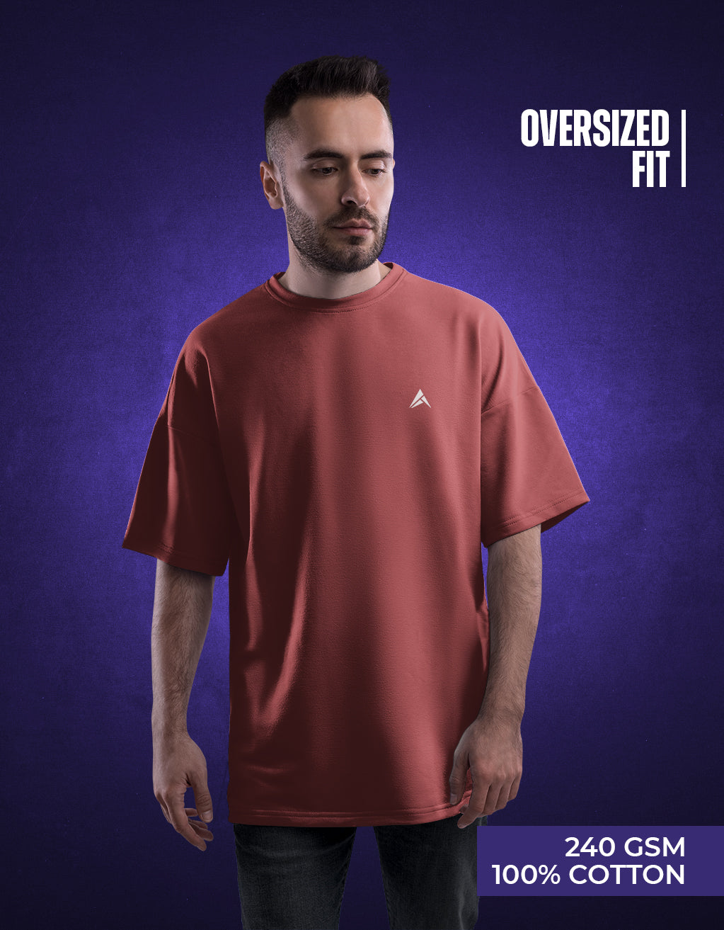 Men's Oversized T-Shirt (Coral)