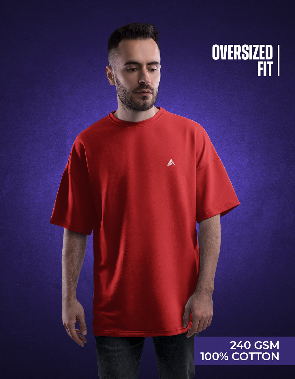 Men's Oversized T-Shirt (Red)