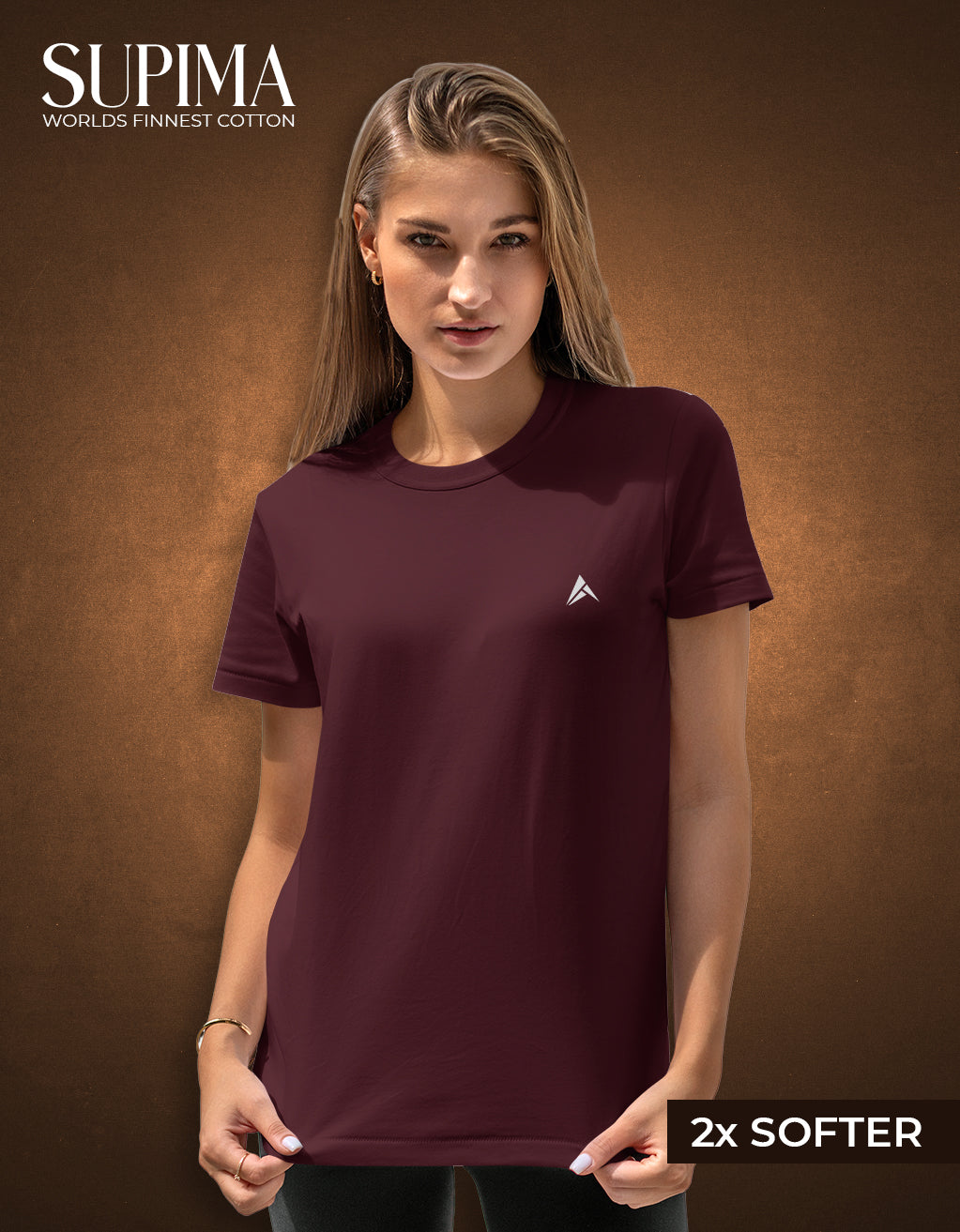 Women's Supima T-Shirt (Maroon)