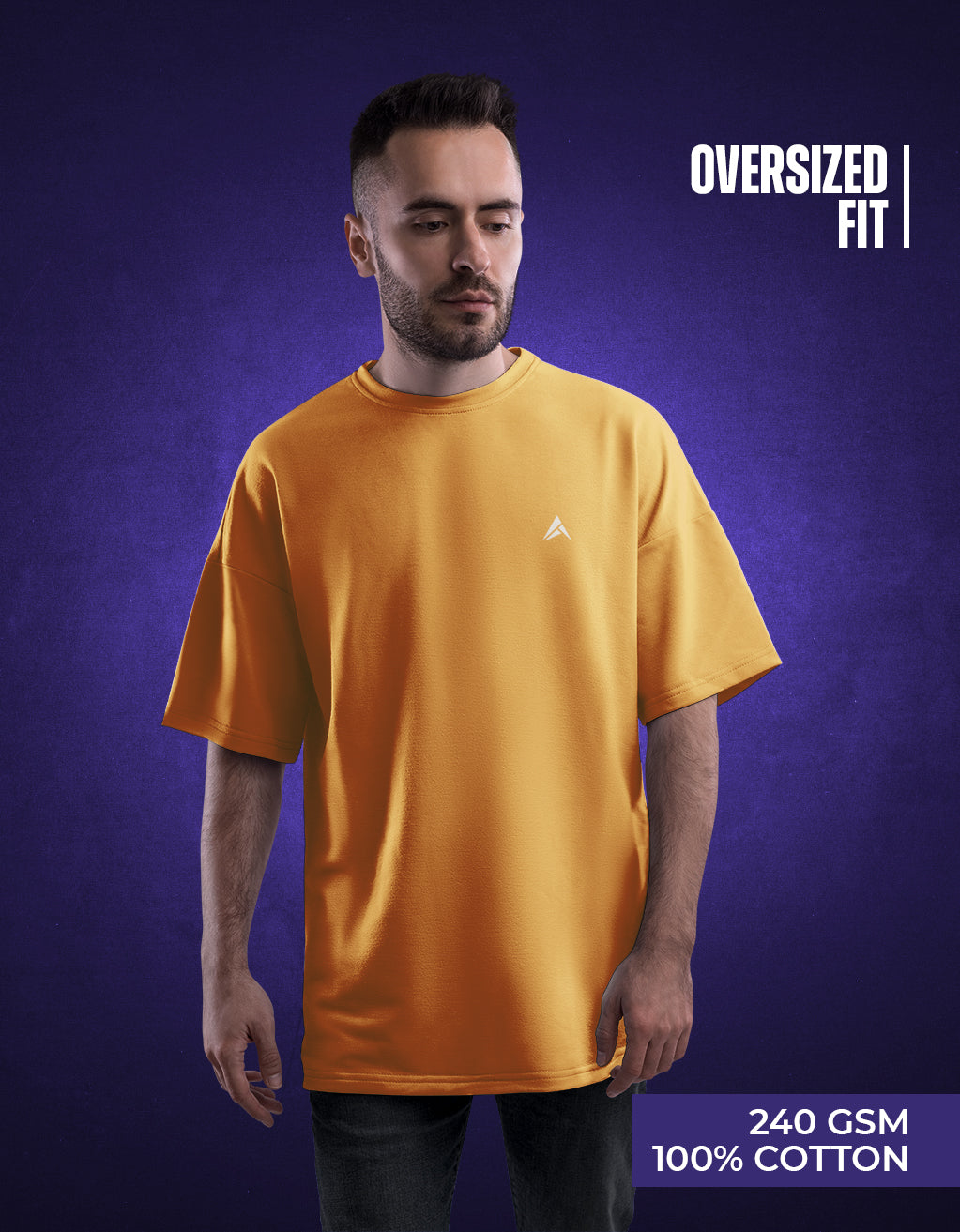 Men's Oversized T-Shirt (Golden Yellow)