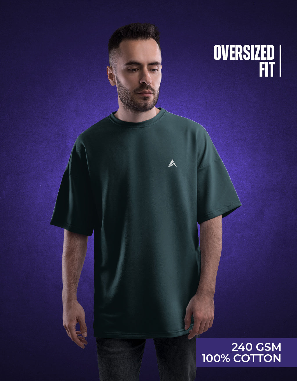 Men's Oversized T-Shirt (Petrol Blue)