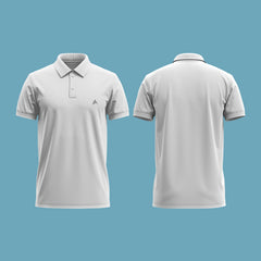 Astryx Men’s Premium Cotton Polo – Embroidered Logo (White)