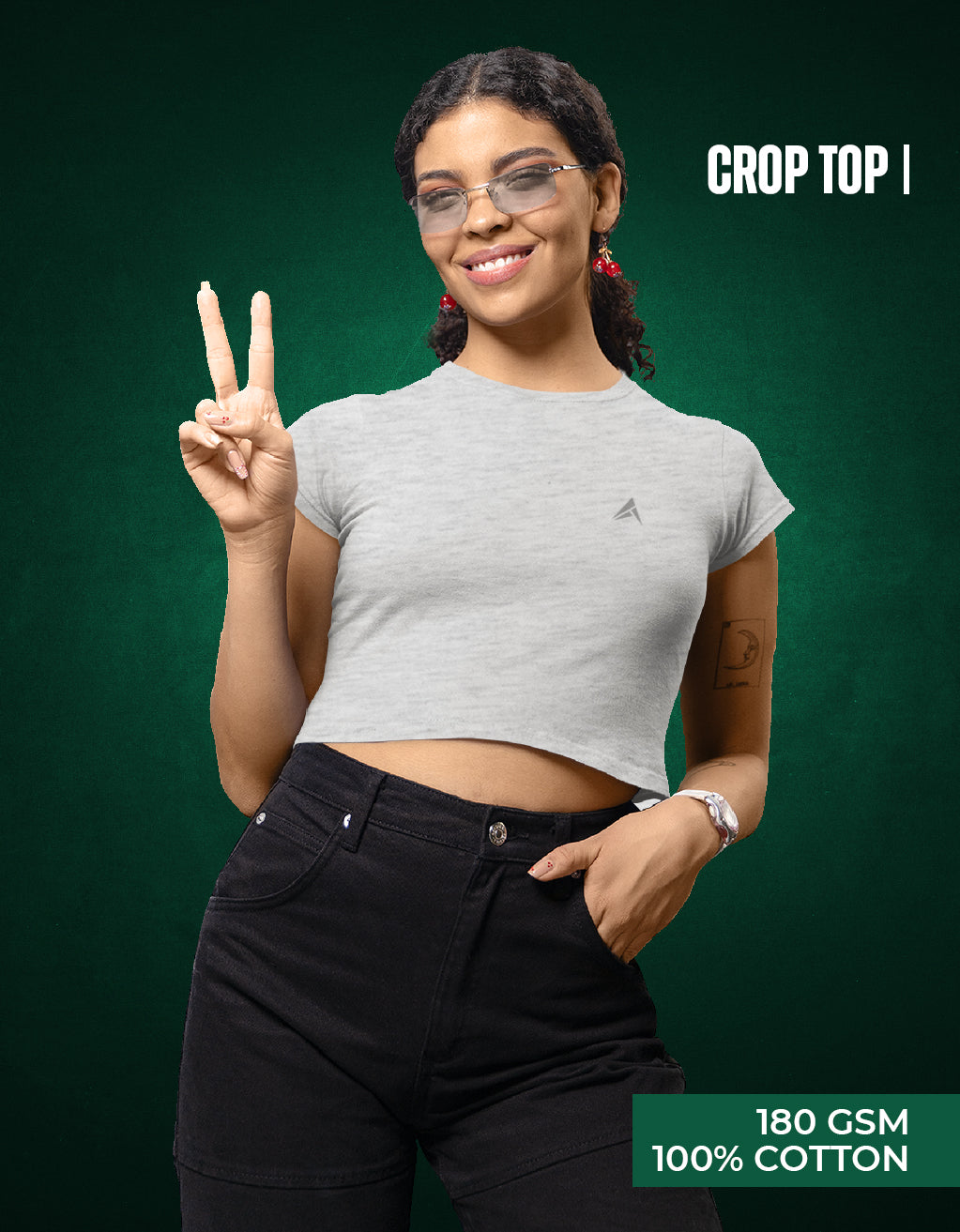 Women’s Crop Top (Grey)