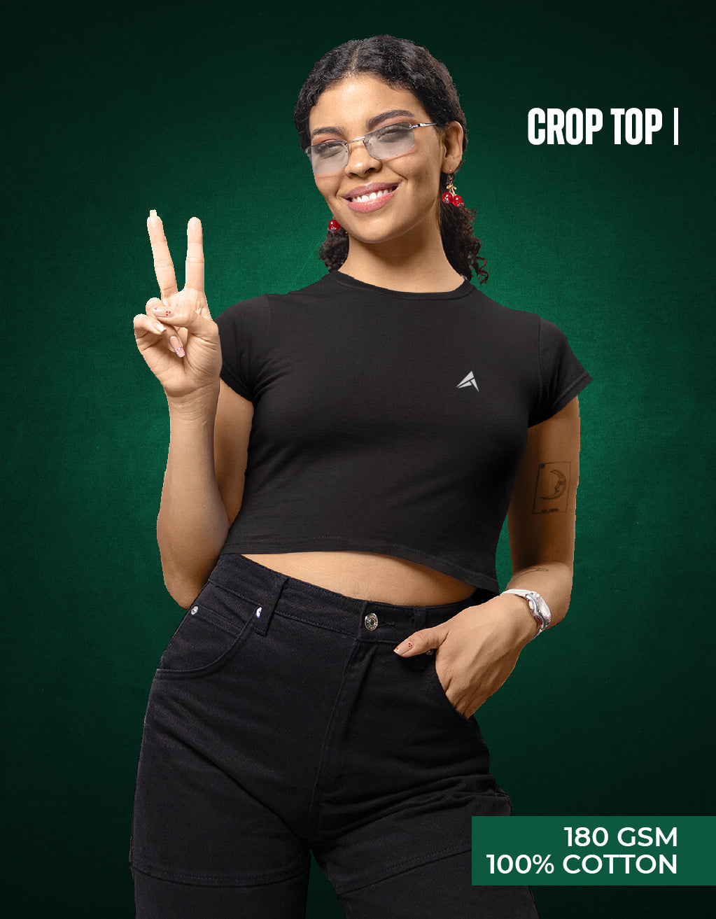Women’s Crop Top (Black)