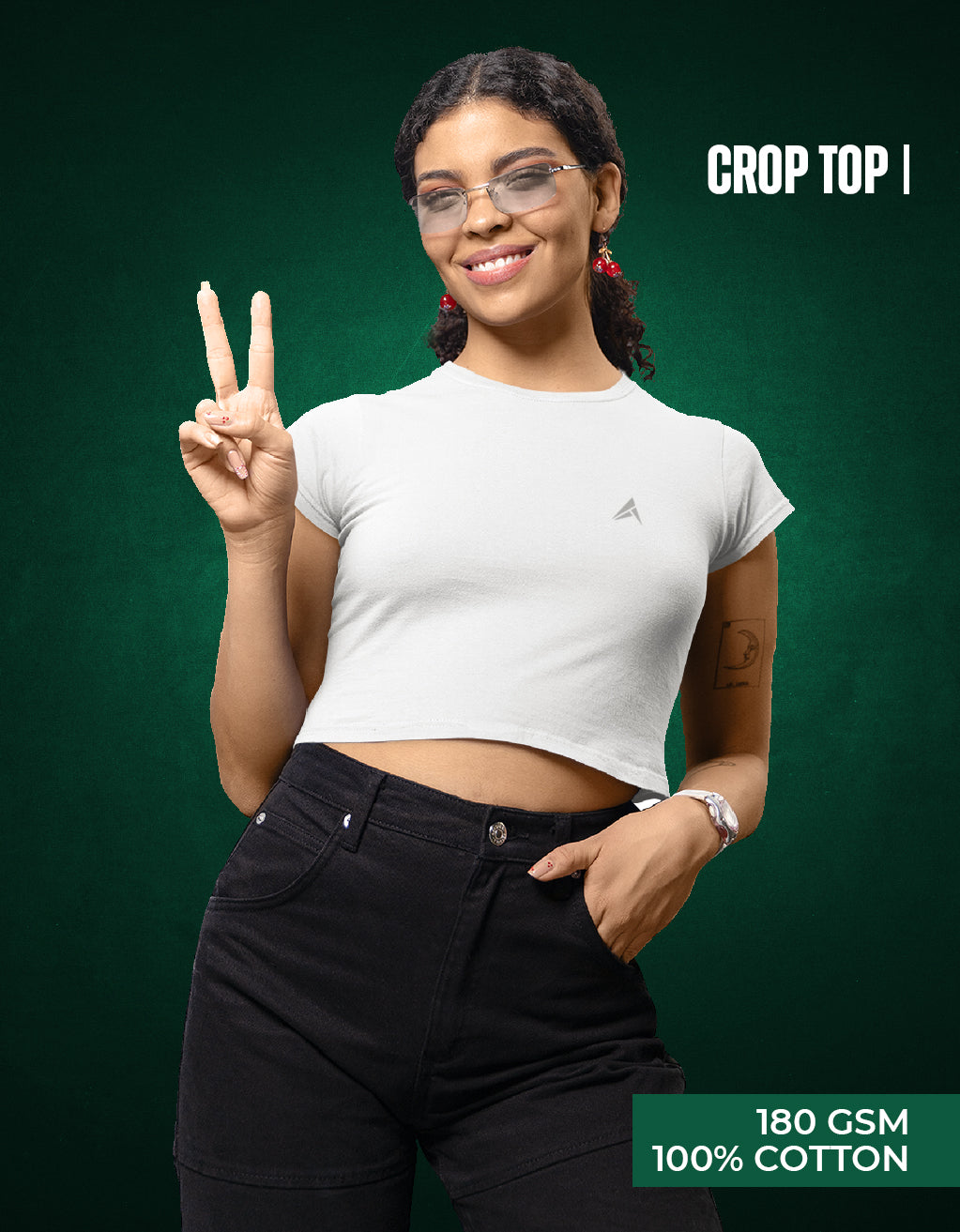 Women’s Crop Top (White)