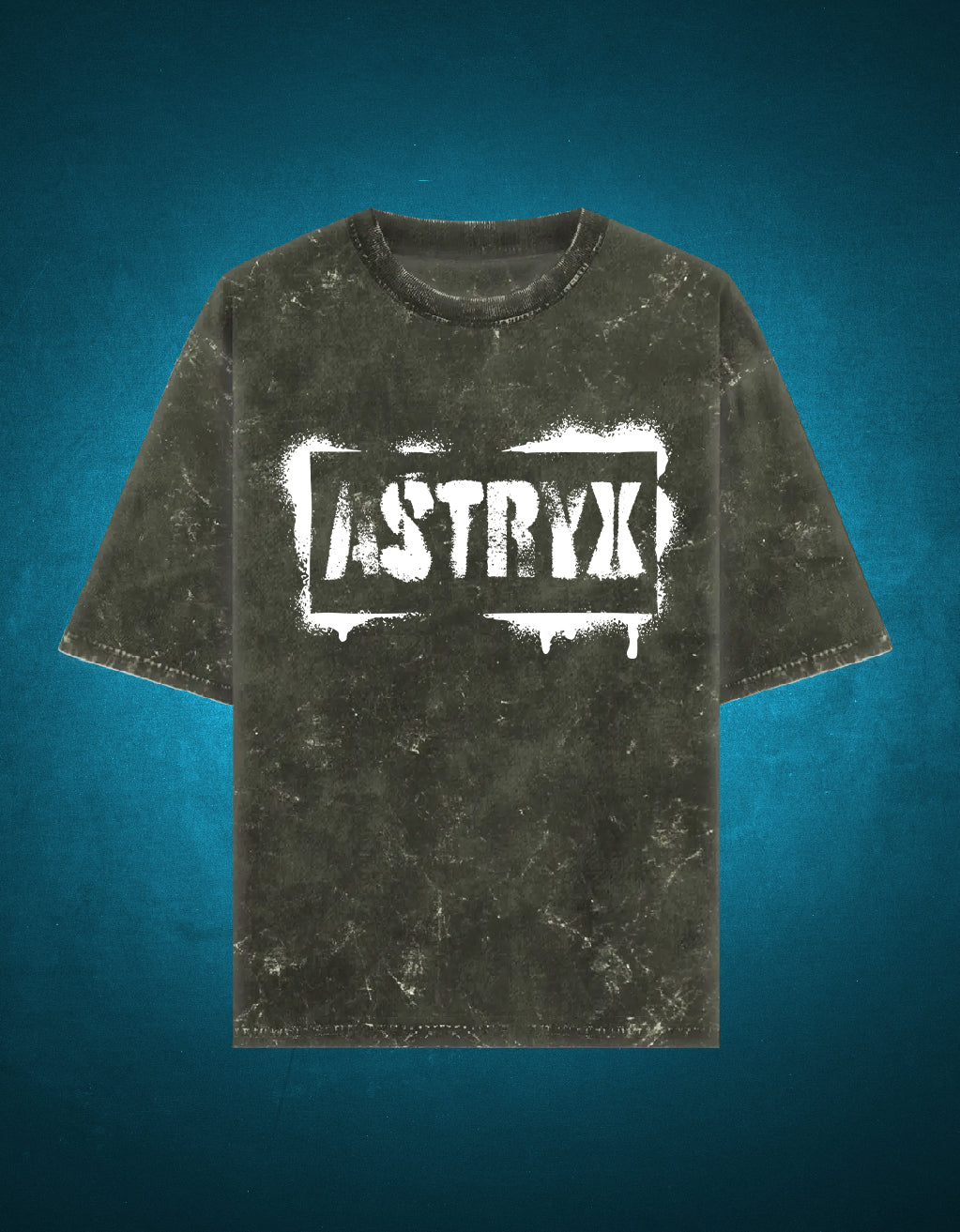 Men's Acid Washed Oversized Tee (Olive Green)