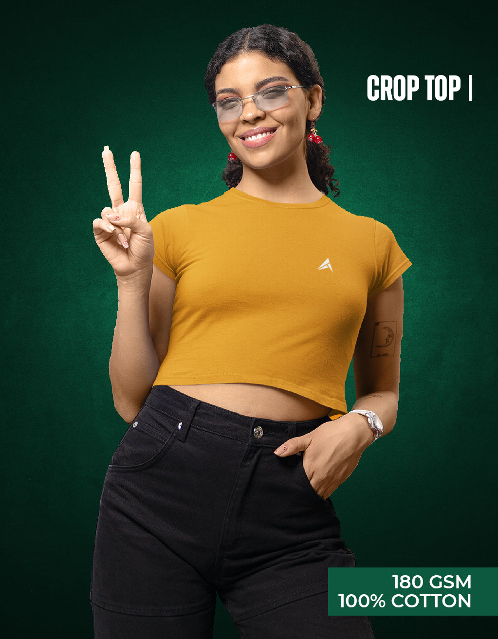 Women’s Crop Top (Golden Yellow)