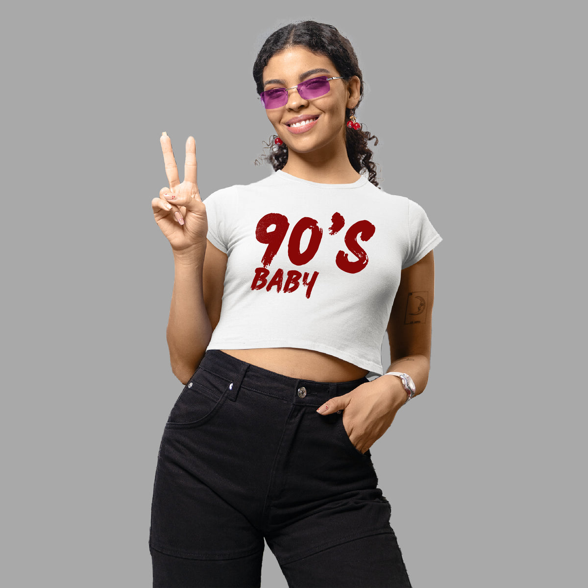 Astryx Women’s 90's Baby Crop Top