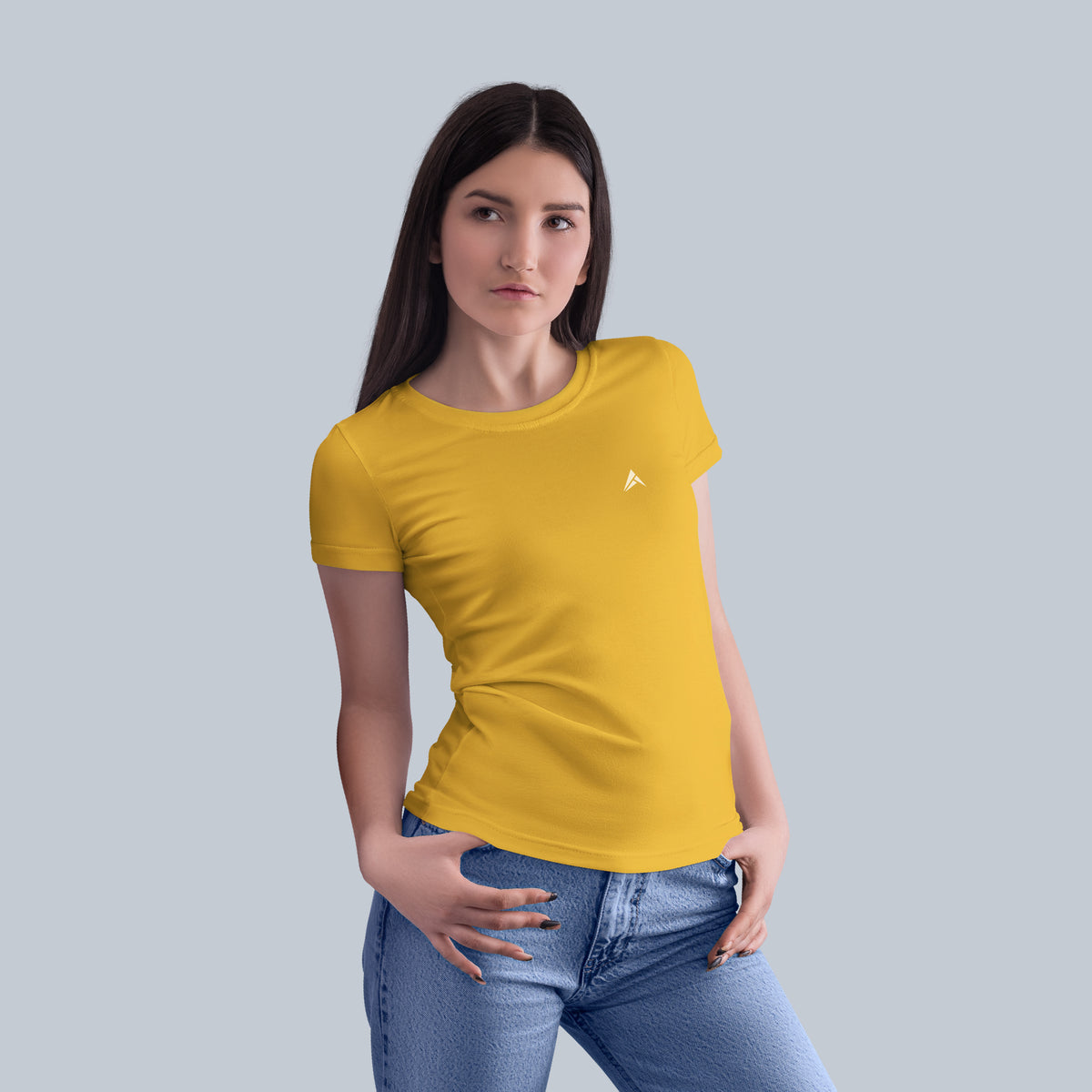 Astryx Women’s Classic T-shirt (Mustard  Yellow)