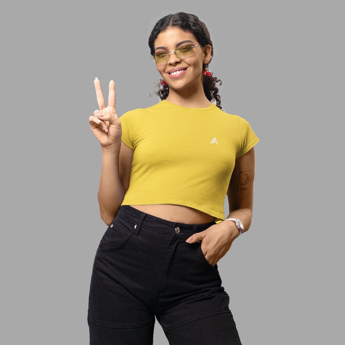 Astryx Women’s Crop Top (Golden Yellow)