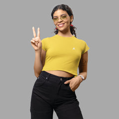 Astryx Women’s Crop Top (Golden Yellow)