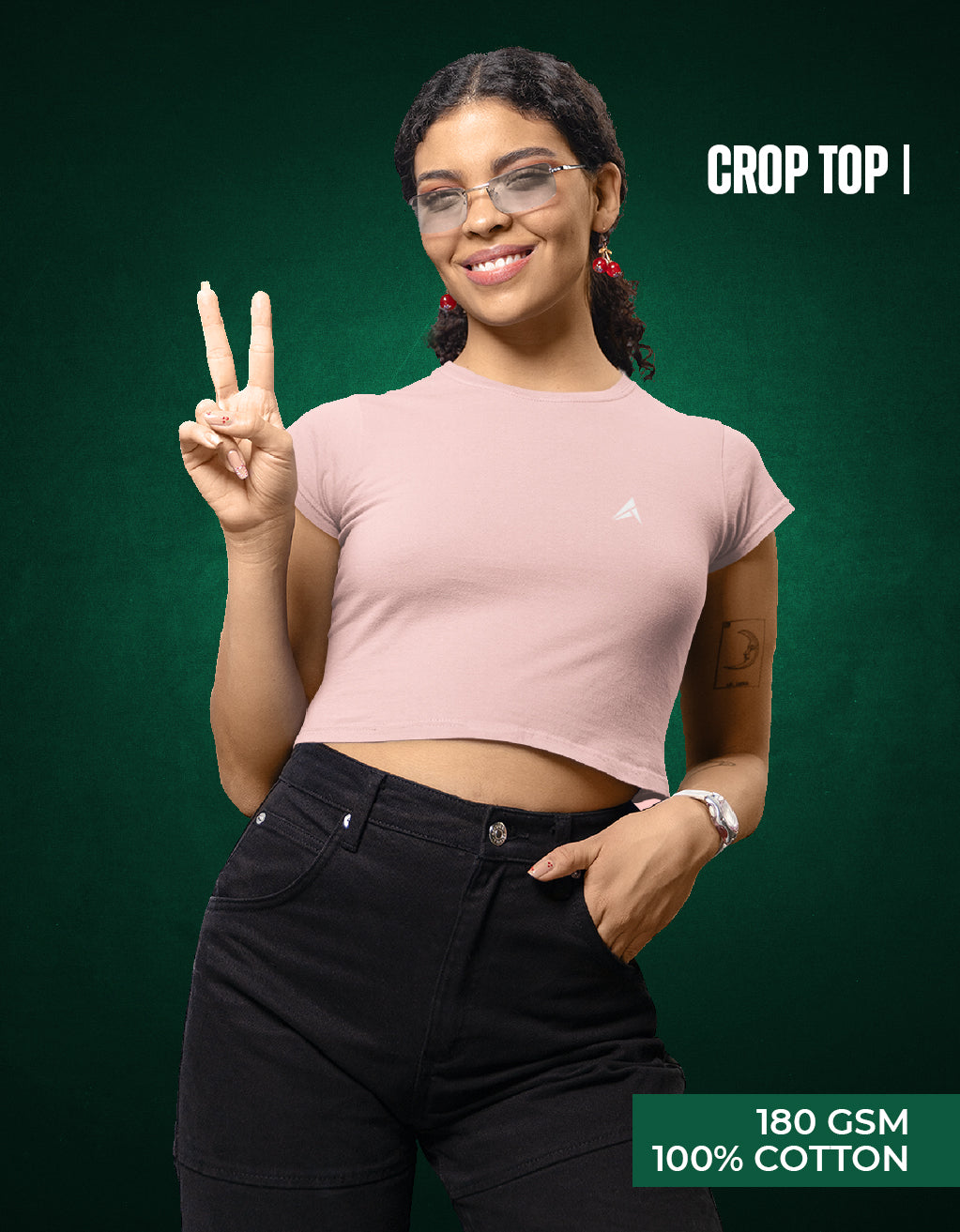 Women’s Crop Top (Light Baby Pink)