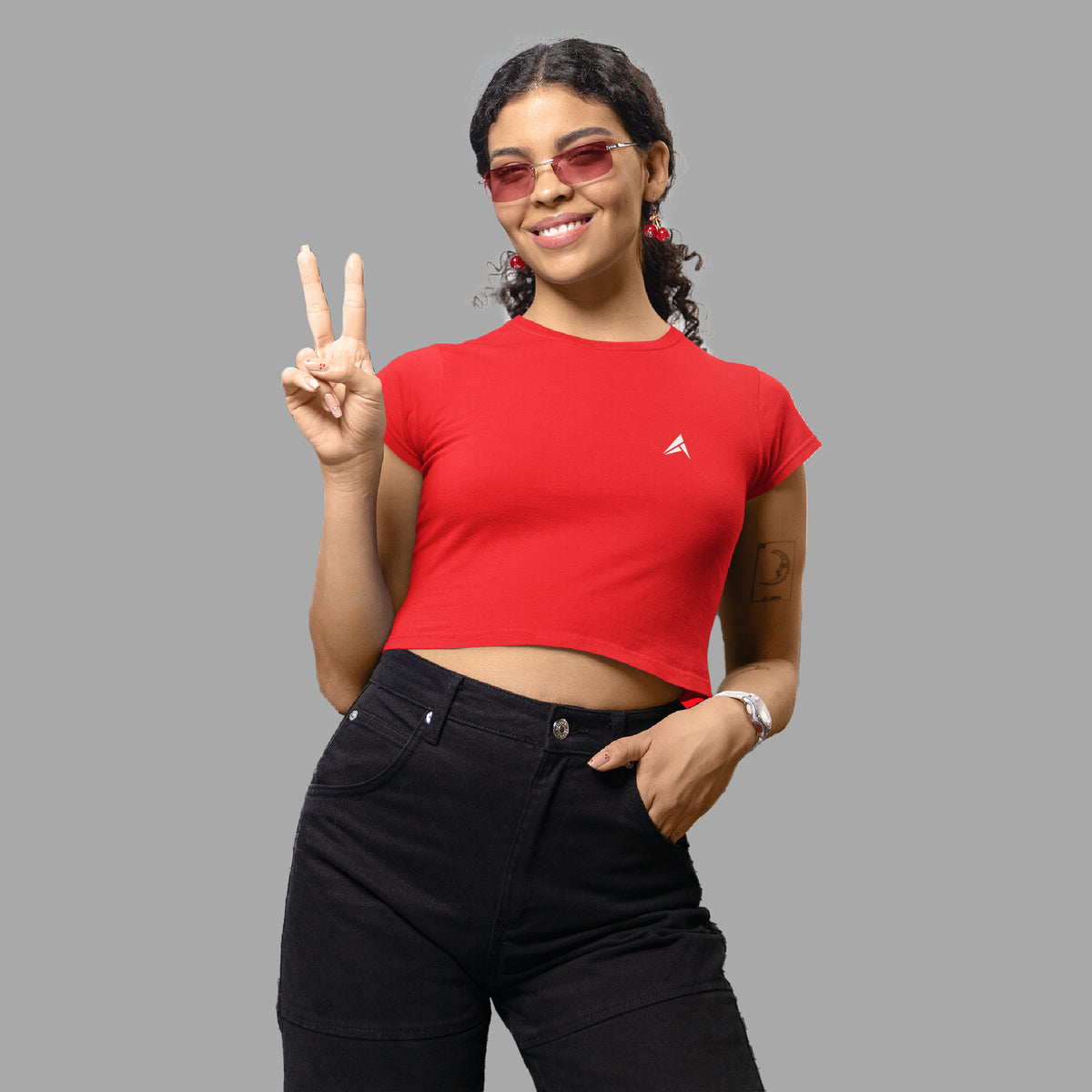 Astryx Women’s Crop Top (Red)
