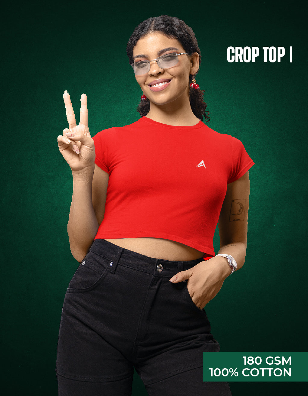 Women’s Crop Top (Red)