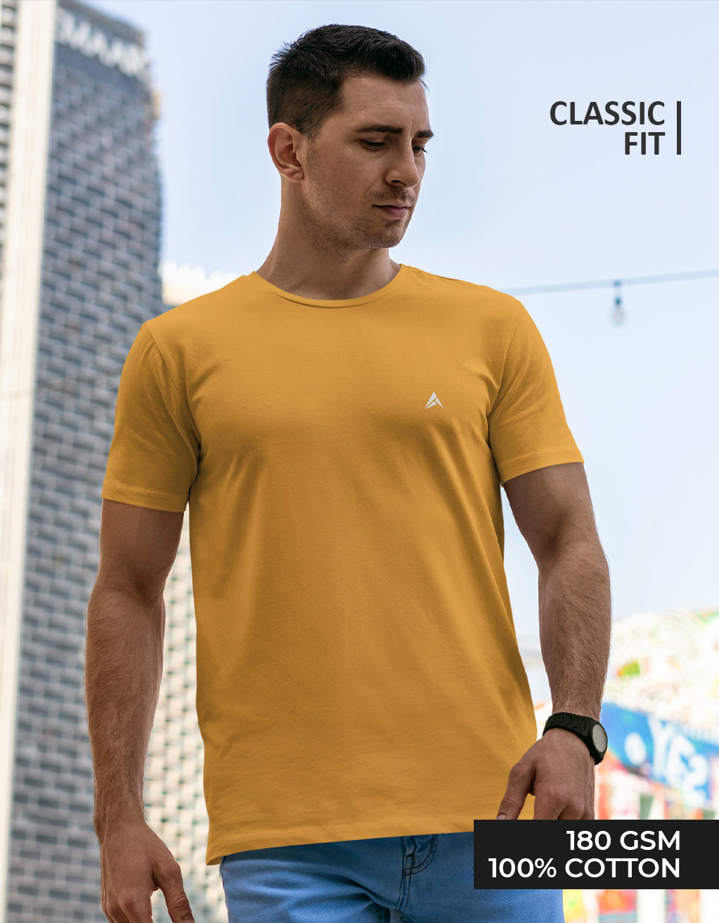 Men's Classic T-Shirt (Golden Yellow)