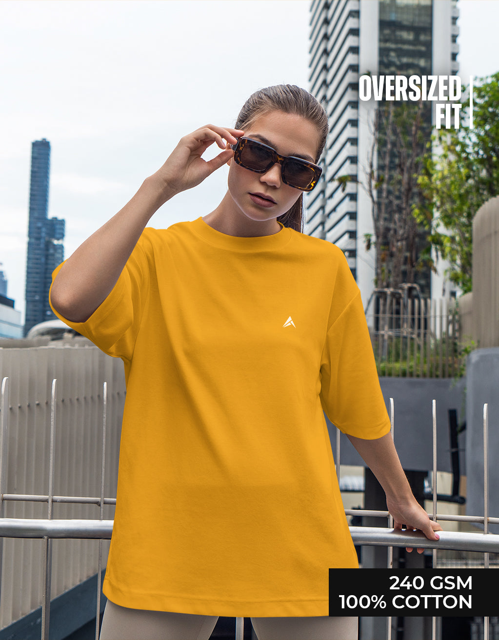 Women's Oversized T-Shirt (Golden Yellow)