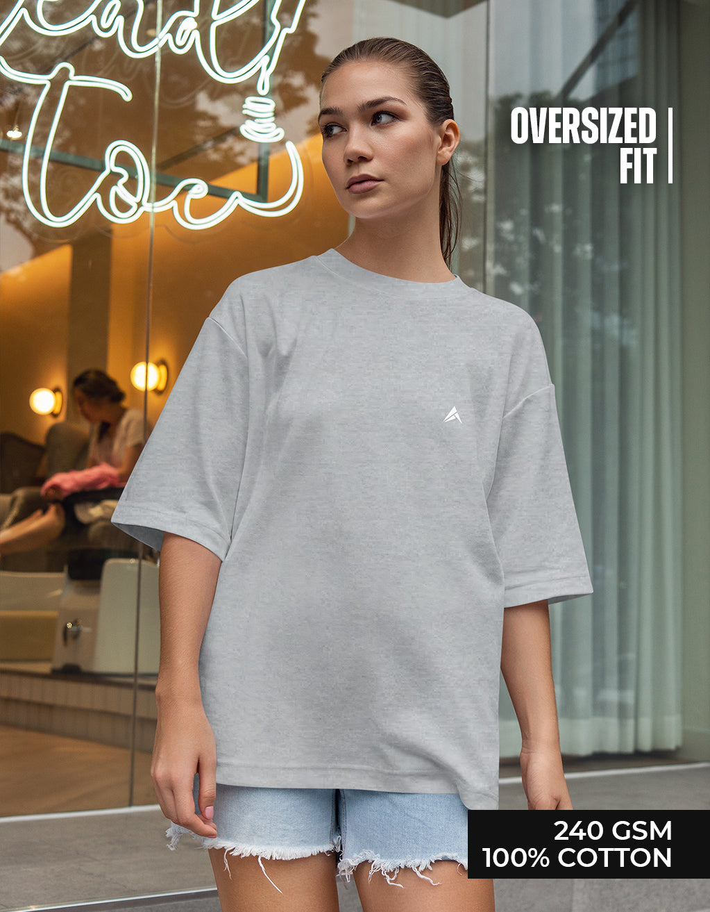 Women's Oversized T-Shirt (Grey)